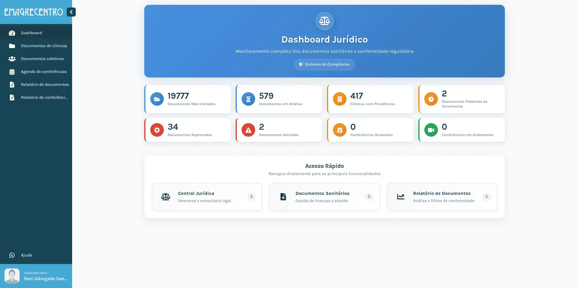 North Clinic - Sistema de Gestão